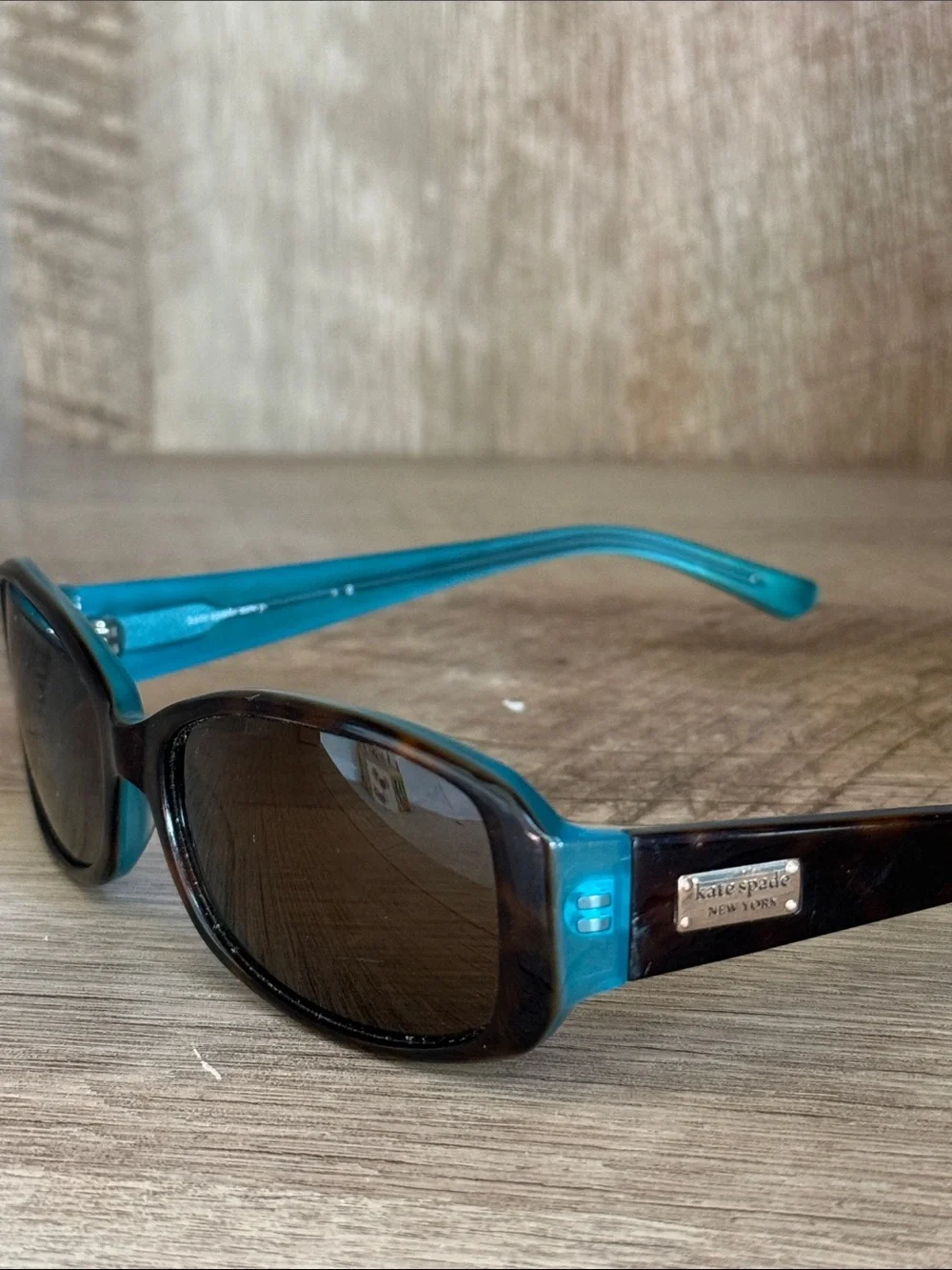 Kate Spade Paxton Sunglasses Teal Tortoise